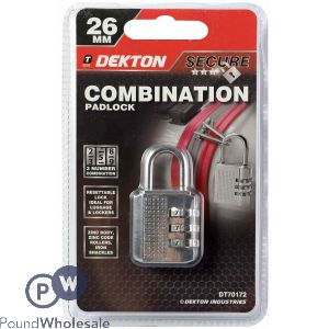 Dekton Zinc Combination Lock 26mm