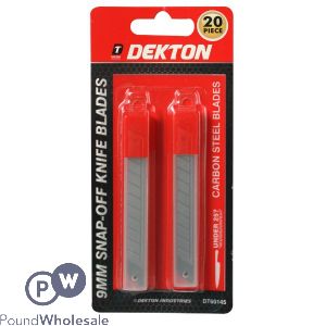 Dekton Snap-off Knife Blades 9mm 20pc