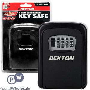 DEKTON 4 DIGIT COMBINATION KEY SAFE 120 X 90 X 40MM