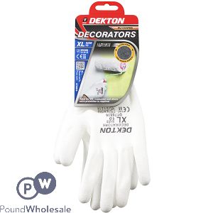 DEKTON PU-COATED DECORATORS WORK GLOVES 10/XL