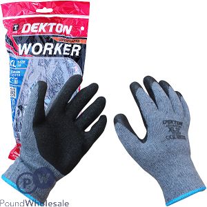 DEKTON WORKER LATEX COATED WORKING GLOVES 10/XL