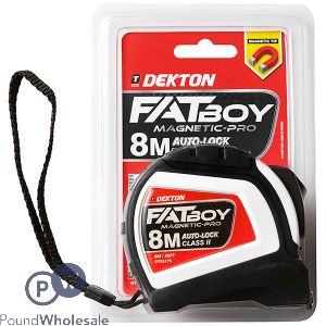 Dekton Fatboy Magnetic-Pro Auto-Lock Tape Measure 8M