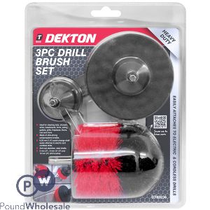 DEKTON HEAVY DUTY DRILL BRUSH SET 3PC