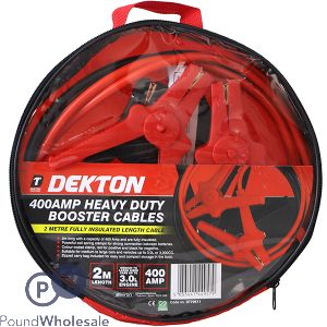 Dekton 400amp Heavy Duty Booster Cables 2m