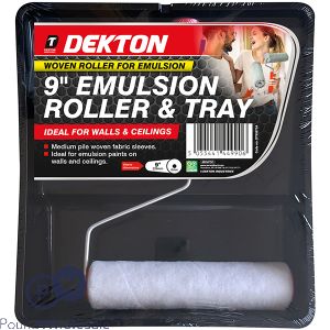 DEKTON EMULSION PAINT ROLLER &amp; TRAY 9&quot; SET