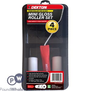 Dekton Mini Gloss Paint Roller Set 4" 4pc