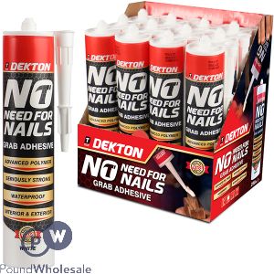 Dekton No Need For Nails Advanced Polymer White Grab Adhesive 290ml Cdu