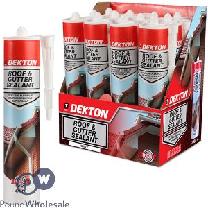 Dekton White Waterproof Roof & Gutter Sealant 290ml Cdu