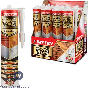 Dekton Clear Multi-purpose Silicone Sealant 290ml Cdu