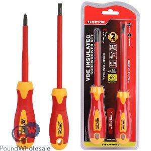 Dekton Vde Insulated Cr-v Screwdriver Set 2pc