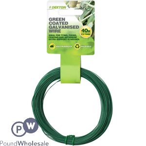 Dekton Green PVC Coated Galvanised Wire 0.75mm X 40m