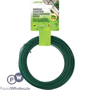 Dekton Green PVC Coated Galvanised Wire 1.6mm X 30m