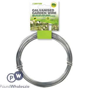 Dekton Galvanised Metal Garden Wire 0.75mm X 40m