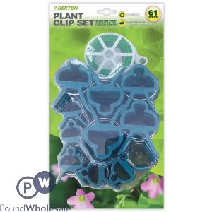 Dekton All-in-One Garden Plant Support Clip Set 61pc