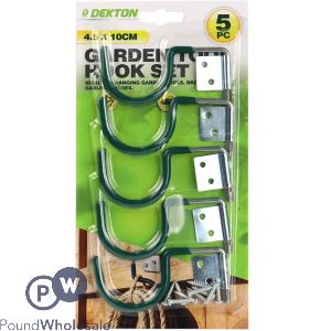 Dekton Vinyl-dipped Garden Tool Hook Set 5pc
