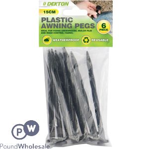 Dekton Plastic Awning Pegs 15cm 6 Pack
