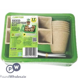 Dekton Biodegradable Seed Starter Kit 17pc