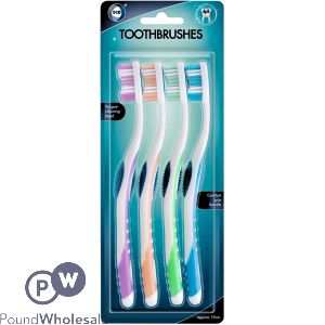 Did Assorted Colour Comfort Grip Adult Toothbrushes 4 Pack