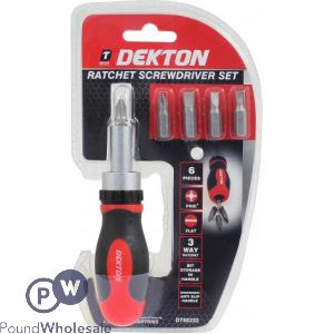 DEKTON RATCHET SCREWDRIVER SET 