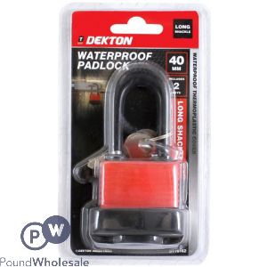 Dekton 40mm Long Shackle Waterproof Padlock