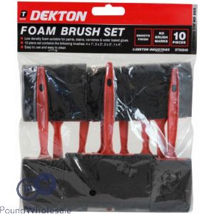 DEKTON FOAM BRUSH SET 10 PACK