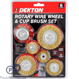 Dekton Rotary Wheel And Cup Brush Set 6pc