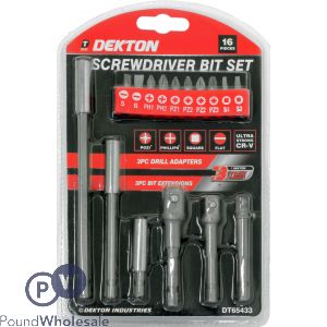 Dekton 16pc Screwdriver Bit Set