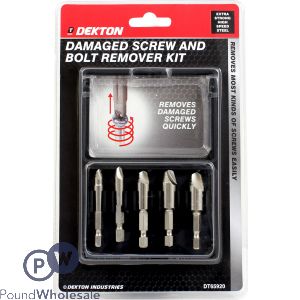 Dekton Damaged Phillips, Flat And Pozi Screw And Bolt Remover Kit