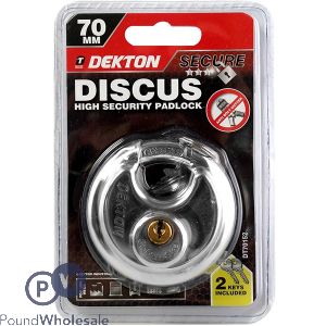 DEKTON DISCUS HEAVY DUTY PADLOCK 70MM WITH 2 KEYS