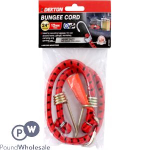 Dekton 24&quot; X 12mm Heavy Duty Zinc Plated Steel Hook Bungee Cord