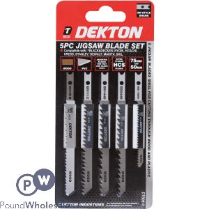 DEKTON JIGSAW BLADE SET 5PC