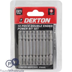 DEKTON 10 PIECE DOUBLE ENDED POWER BIT SET PZ2*