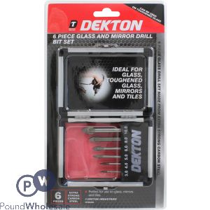 DEKTON 6 PIECE GLASS DRILL SET