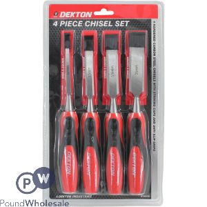 DEKTON ASSORTED CHISEL SET 4 PACK