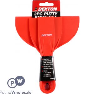 Dekton Plastic Putty Knife Set 3pc