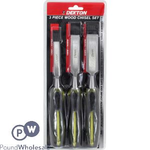 DEKTON 3 PIECE WOOD CHISEL SET