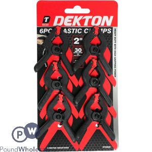 Dekton 6 Piece Plastic Clamps 2&quot;