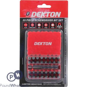 DEKTON 33 PIECE SCREWDRIVER BIT SET