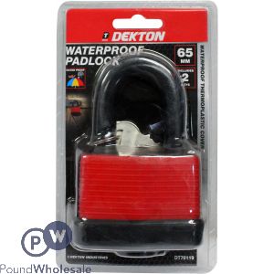 DEKTON WATERPROOF PADLOCK 65MM