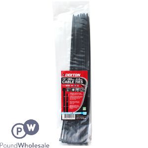 Dekton Cable Ties Black 4.8mm X 380mm