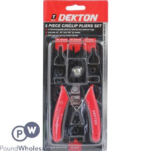 DEKTON CIRCLIP PLIERS SET 5PC