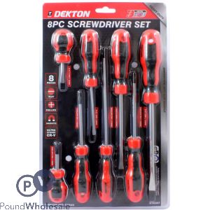 DEKTON CR-V SCREWDRIVER SET 8 PACK