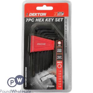 Dekton 7 Piece Black Hex Key Set