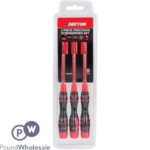 DEKTON PRECISION FLAT &amp; PHILLIPS SCREWDRIVER SET 3PC