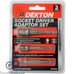 Dekton Socket Driver Adaptor Set 3pc