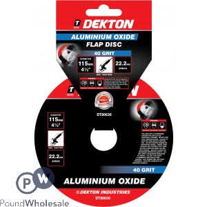 Dekton 115mm Aluminium Oxide Flap Disc 40 Grit