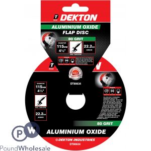 Dekton 115mm Aluminium Oxide 80 Grit Flap Disc