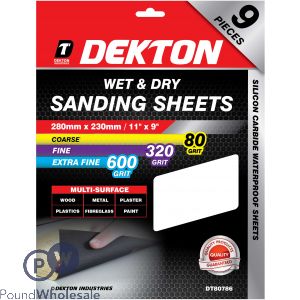 Dekton Mixed Wet &amp; Dry Sanding Sheets 9 Pack