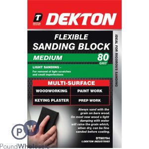 DEKTON FLEXIBLE SANDING BLOCK 80 GRIT