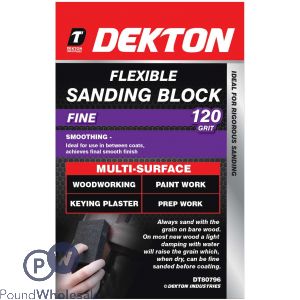 DEKTON FLEXIBLE SANDING BLOCK 120 GRIT